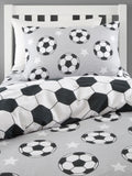 Catherine Lansfield football duvet cover set in grey - British product