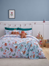 Catherine Lansfield Blue Christmas Gingerbread Non-Iron Duvet Cover Set