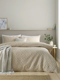 Catherine Lansfield Natural Jacob Geo duvet cover set - British product