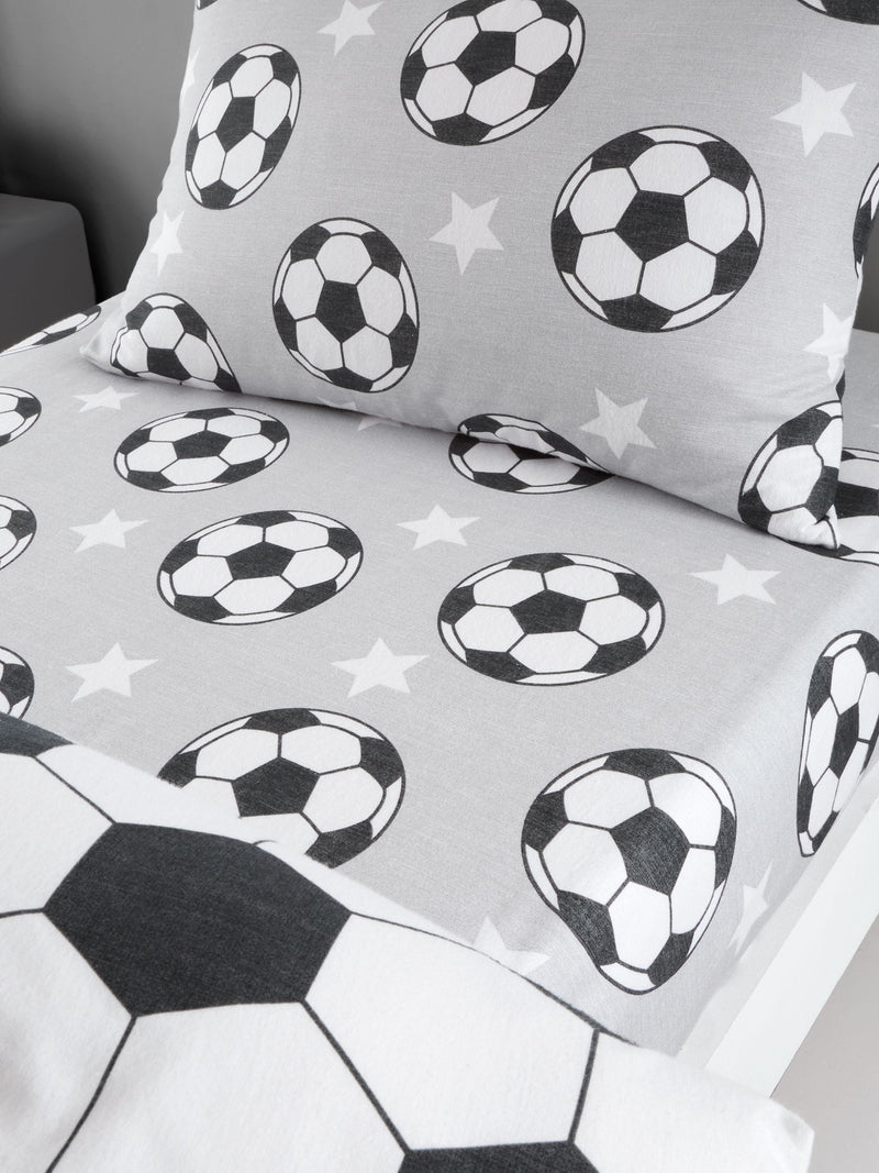 Catherine Lansfield grey football fitted sheet - British product
