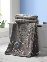 Next Catherine Lansfield Grey Game Over Glow in the Dark Cosy Fleece Throw 130x170cm- Buy online at McGrocer