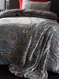 Catherine Lansfield grey glow in the dark fleece throw 130x170cm, imported from the UK