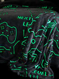 Catherine Lansfield grey glow in the dark fleece throw 130x170cm, imported from the UK