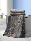 Catherine Lansfield grey glow in the dark fleece throw 130x170cm, imported from the UK