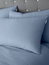Next Catherine Lansfield Set of 2 Chambray Blue 100% Cotton Pillowcases 50x75 cm- Buy online at McGrocer