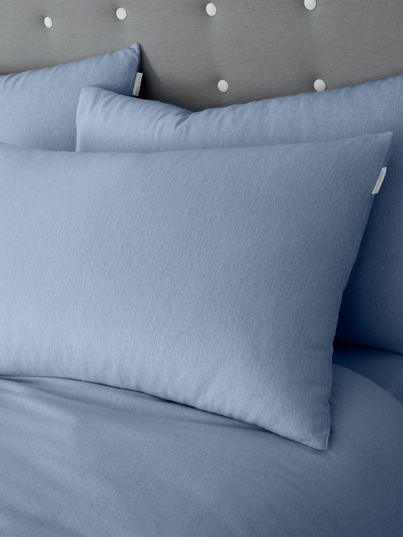 Catherine Lansfield chambray blue pillowcases 50x75 cm, imported from the UK