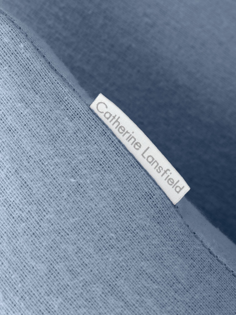 Catherine Lansfield chambray blue pillowcases 50x75 cm, imported from the UK