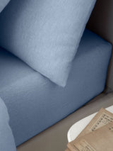 Catherine Lansfield Chambray Blue 100% Brushed Cotton Fitted Sheet