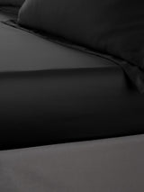 Next Catherine Lansfield Black Silky Soft Satin Bed Fitted Sheet- Buy online at McGrocer