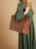 Jones Bootmaker tan croc shoulder bag (British brand)