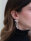 Hermina Athens gold plated Fedra pearl earrings - British product