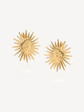 Hermina Athens Gold Plated Sun Earrings, UK version