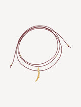 Next Hermina Athens Gold Tone Molten Coral Cord Fashion Necklace- Buy online at McGrocer