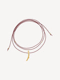 Hermina Gold Tone Molten Coral Cord Necklace, UK version