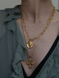 Hermina Athens King Neptune Anchor Chain Necklace, UK version