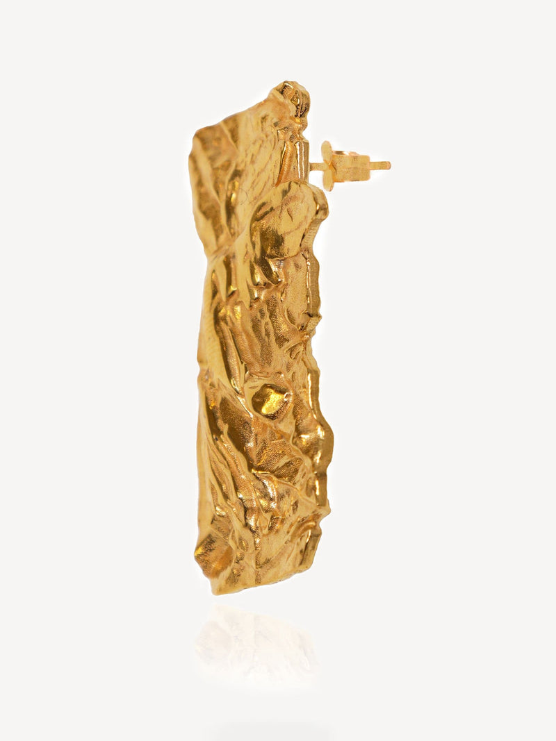 Hermina Athens gold plated Nike foil earrings, UK version