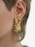 Hermina Athens gold plated Nike foil earrings, UK version