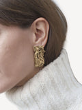 Hermina Athens gold plated Nike foil earrings, UK version