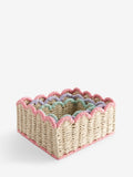 Set of 3 pastel mini scallop storage baskets (British brand)