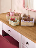 Set of 3 pastel mini scallop storage baskets (British brand)