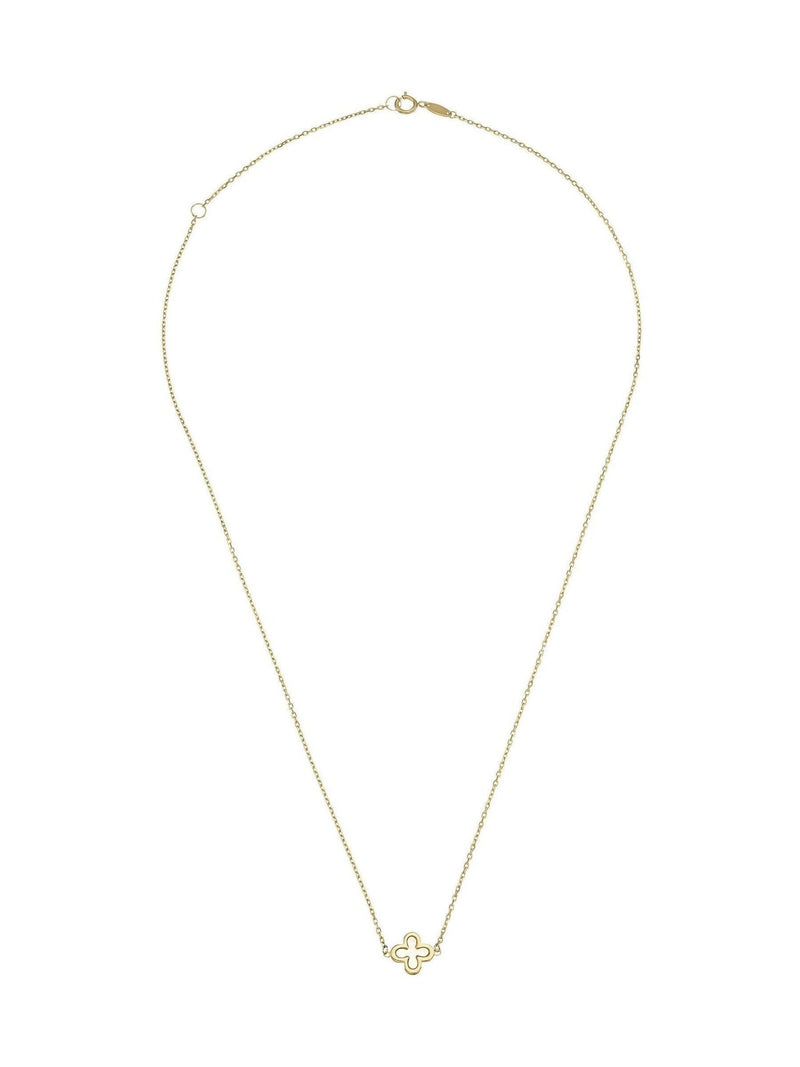 Beaverbrooks 9ct gold mother of pearl clover necklace, UK version
