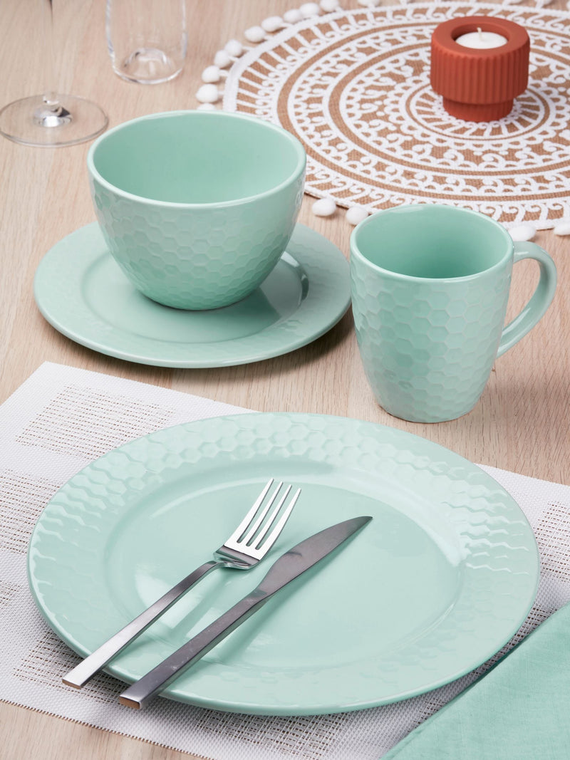 Bread + Butter green stoneware dinner set - British product