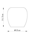 Glass shade spare part for Chester Flush E27994 14cm by 15cm - British product