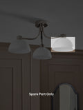 Layton white glass spare shade for flush light (British brand)