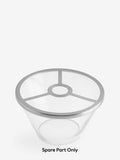 Stroud clear glass spare shade for 3 light flush, 10cm height - British product