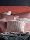 Secret Linen Store Vintage Rose Vivienne quilted cushion cover 50x50cm (British brand)