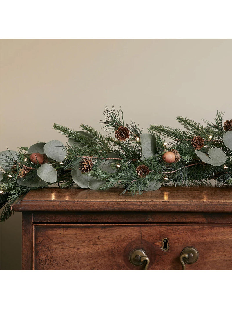 Lights4fun pre lit acorn Christmas garland 1.5m, UK version
