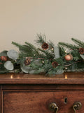 Lights4fun pre lit acorn Christmas garland 1.5m, UK version