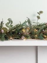 Next Lights4fun Pre Lit Frosted Berry and Pinecone Festive Garland 2m- Buy online at McGrocer