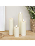Lights4fun Ivory TruGlow Dripping Wax LED Slim Pillar Candle 15cm, UK version