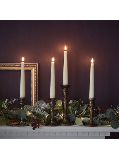 Next Lights4fun Ivory TruGlow Short LED Taper Candles 17cm- Buy online at McGrocer