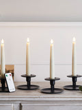 Lights4fun Ivory TruGlow LED taper candles 17cm, UK version