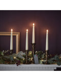 Lights4fun Ivory TruGlow LED taper candles 17cm, UK version