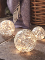 Next Lights4fun Clear Glass Fairy Light Orbs Set of 3- Buy online at McGrocer