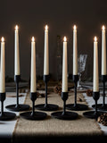 Lights4fun ivory LED taper candles 22cm, UK version
