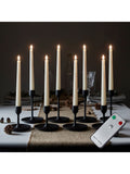 Lights4fun ivory LED taper candles 22cm, UK version