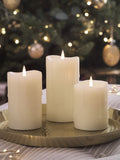 Lights4fun TruGlow Dripping Wax LED Pillar Candle Trio, UK version