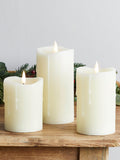 Lights4fun TruGlow Dripping Wax LED Pillar Candle Trio, UK version
