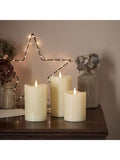 Lights4fun TruGlow Dripping Wax LED Pillar Candle Trio, UK version