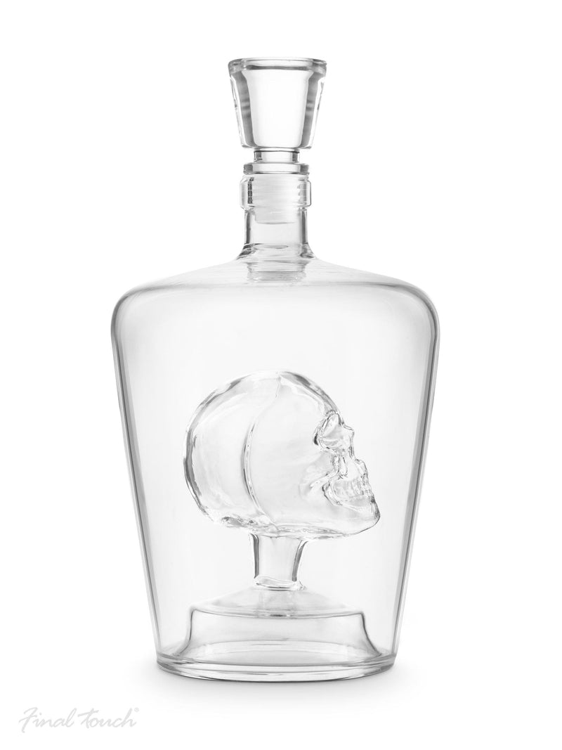 Jeray Skull Decanter Set with 1L decanter and four shot glasses, UK version
