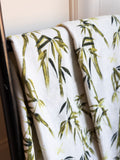 Rockett St George green bamboo printed towel, imported from the UK