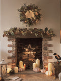 Lights4fun pre-lit autumn and Christmas wreath 60cm, UK version