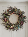 Lights4fun pre-lit autumn and Christmas wreath 60cm, UK version