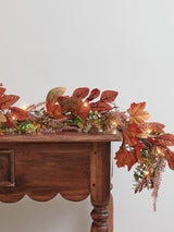 Next Lights4fun 2m Pre-Lit Maple Leaf Autumn Garland- Buy online at McGrocer