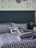 Burleigh Blue Calico duvet cover and pillowcase set - British product