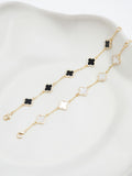 Jon Richard white jet enamel clover bracelet 178mm, UK version